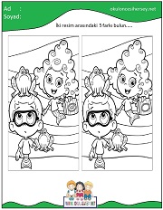 okul öncesi İki Resim Arasındaki Farkı Bul